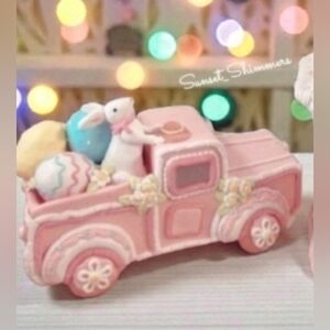 Light Up Pastel Bunny Rabbit Easter Eggs Clay Dough Gingerbread Farmhouse Truck